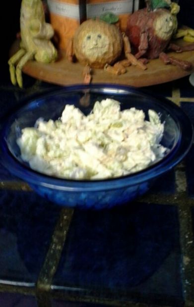 Chicken salad w/ green grapes & almonds