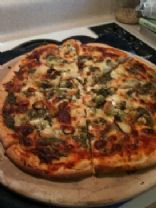 Mel's Semi-Homemade Chicken Pesto Pizza