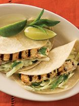 Mojito-Grilled Fish Tacos With Lime Slaw Topping