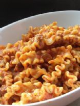 Pasta with Beef,Bacon and Tomatoes