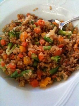 Whole Grain Wheat Pilaf with veggies