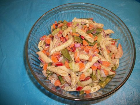 Lemon dill shrimp pasta salad