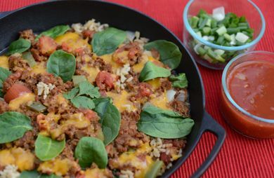 One-Skillet Mexican Beef & Rice Casserole