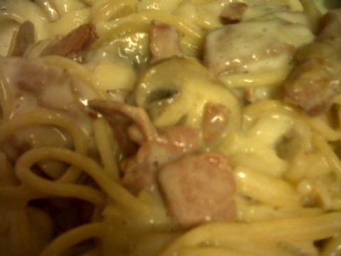 Pasta A La Di Bacon Carbonara with Mushrooms