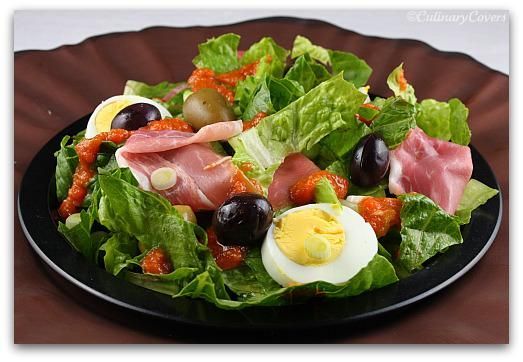 Tossed Salad with Ham and Tomato Vinaigrette