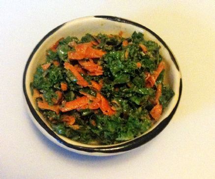 Kale and Carrot Slaw with Spiced Dressing