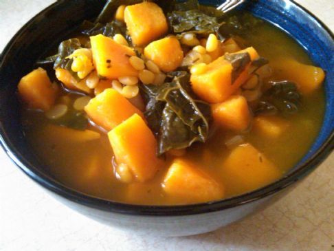 Sweet Potato, Kale & Split Pea Soup