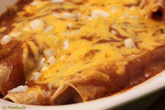 TexMex Cheese & Onion Enchiladas w/Chili Gravy