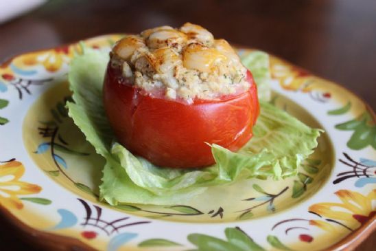 Tuna Melt Stuffed Baked Tomato