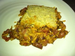 Vegan Chili Cornbread Pie