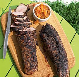 Coffee-Rubbed Grilled Pork Tenderloin 