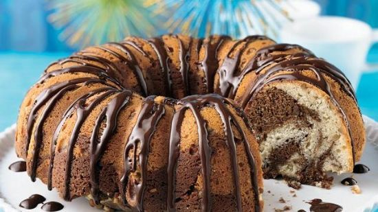 Sour Cream Chocolate Swirl Coffee Cake