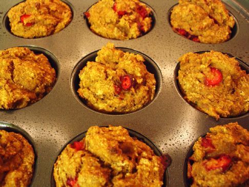 Pumpkin Applesauce Cranberry Walnut Wheat-Germ Muffins