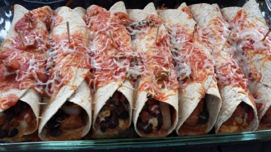 Black Bean & Pork  Enchiladas