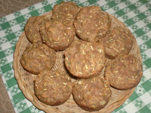 Zucchini, pineapple, banana muffins