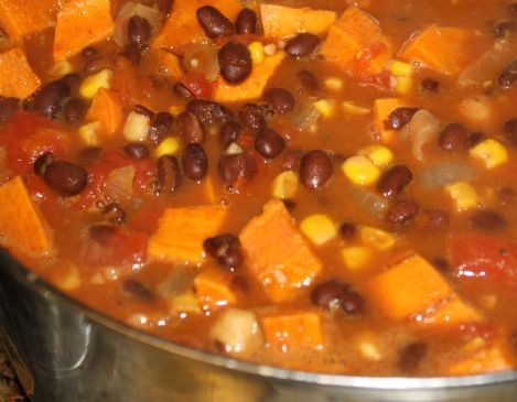 Sweet Potato and bean chili