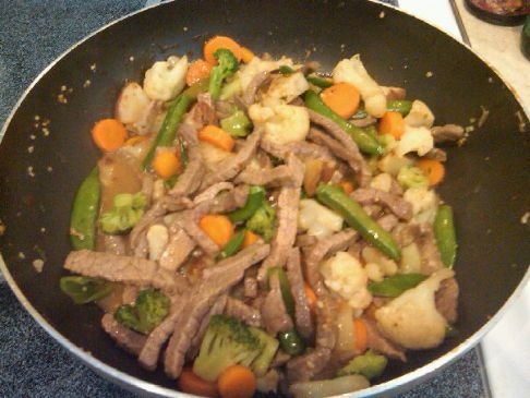 Quick sweet chili garlic teriyaki pork stir fry
