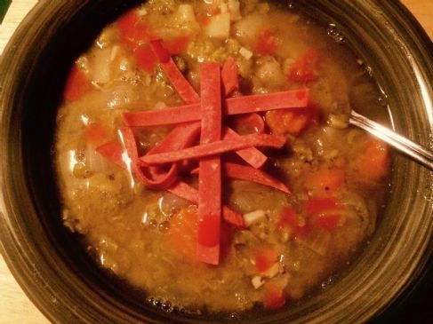 Hearty Split Pea Soup ( Vegan Low Calorie Low Fat )