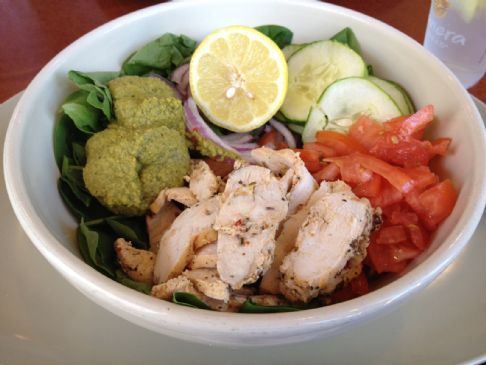 Grilled Chicken Hummus Bowl