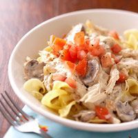 Mushroom chicken stroganoff