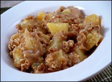 Creamy Hot Apple B-Fast with Brown Sugar Crunch