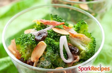 Broccoli-Raisin Salad with Chickpeas