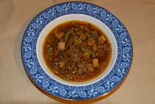 Gingery Vegetable Stock with Tofu (and Soba Noodles, optional)