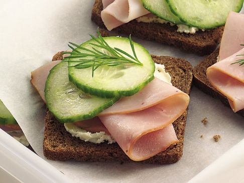 Smokey Ham & Cream Cheese Tea Sandwiches