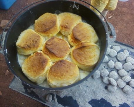 Dutch Oven Chicken 'n Biscuits