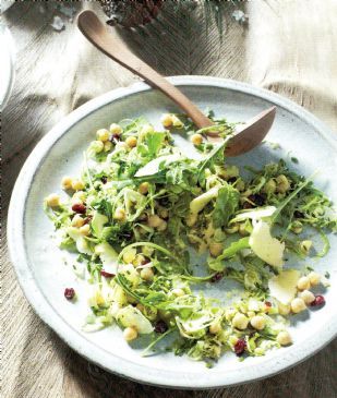 Shaved Brussels sprout, cranberry & hazelnut salad