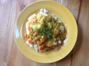 Red Lentil Curry over brown rice