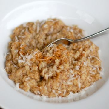 Baked Peanut Butter Coconut Oatmeal 