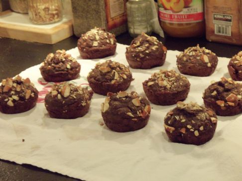 Rich low fat low sugar chocolate muffins