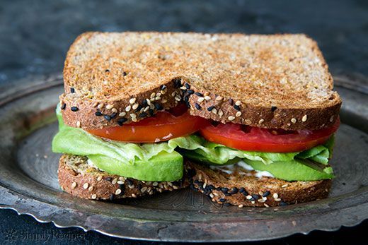 Cream Cheese, Avocado, Tomato, Spinach, & Whole Wheat Sandwich With Apple