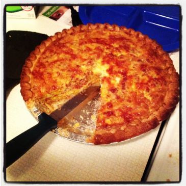 Corned beef hash quiche