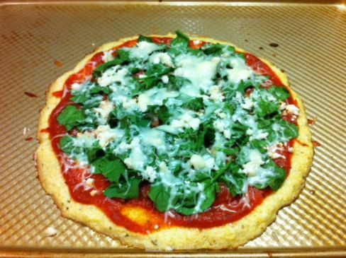 Spinach & Feta Pizza with Cauliflower Crust