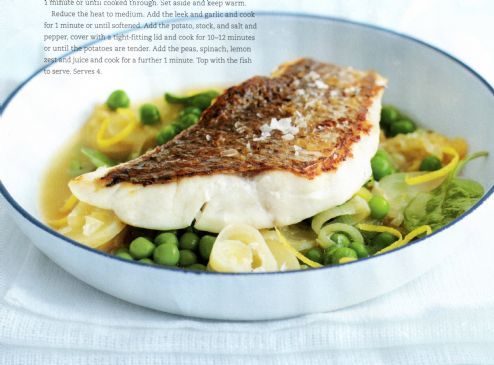 Pan-fried Fish with Potato & Leek