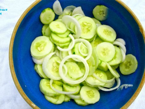 Cucumbers and onions