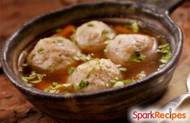 Matzo Ball Soup in Herb Broth