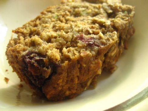 Whole Wheat Zucchini Banana Bread with Nuts & Blueberries