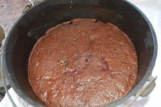 Dutch Oven German Chocolate Cake w/o frosting