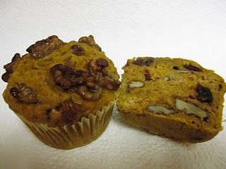 Pumpkin spice walnut muffin