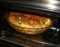 Broccoli/Ham/Mushroom Crustless Quiche