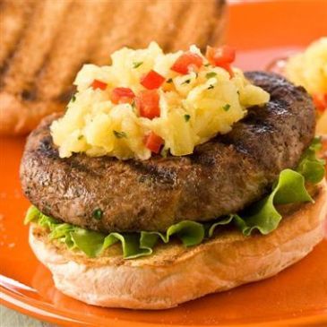 Carribean Turkey Burgers with Tropical Salsa