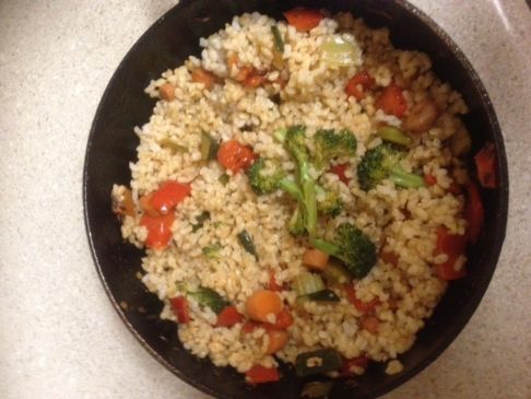 vegetable fried rice (brown)