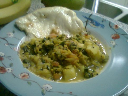 Mustard Spinach Curry with Potatoes