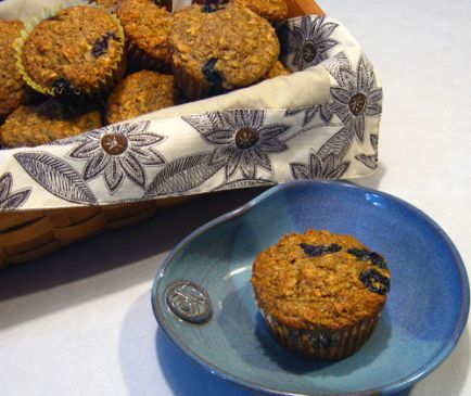 Wheat & Oatmeal Blueberry Muffins