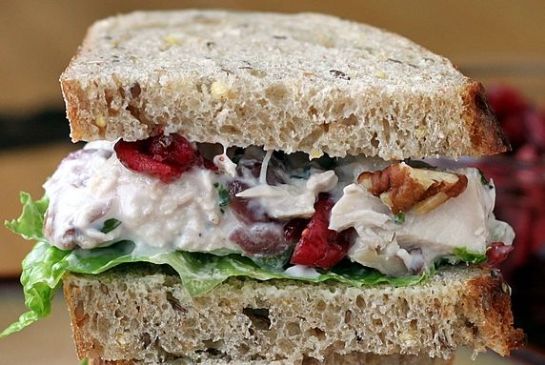 Cranberry pistachio chicken salad