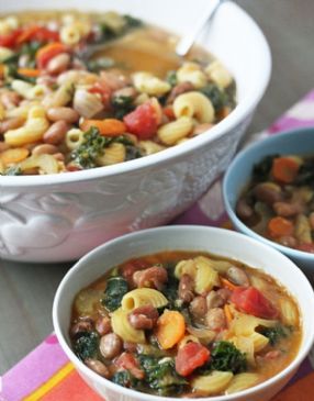 Pasta and Bean Soup with Kale