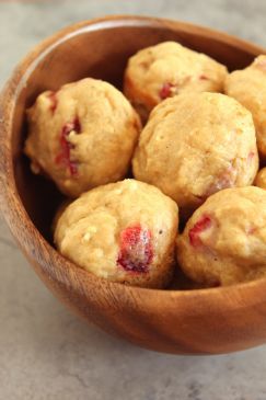 Bulked Up Strawberries & Cream Mini Muffins